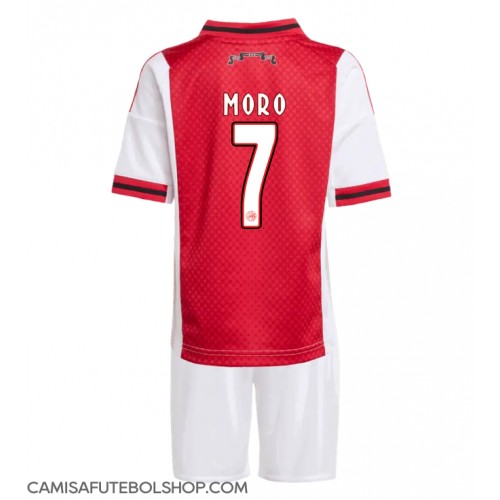 Camisa de time de futebol Ajax Raul Moro #7 Replicas 1º Equipamento Infantil 2025-26 Manga Curta (+ Calças curtas)